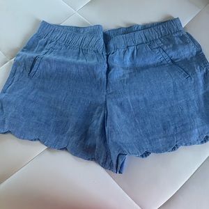 Lily Pulitzer Lilnen Scalloped Shorts